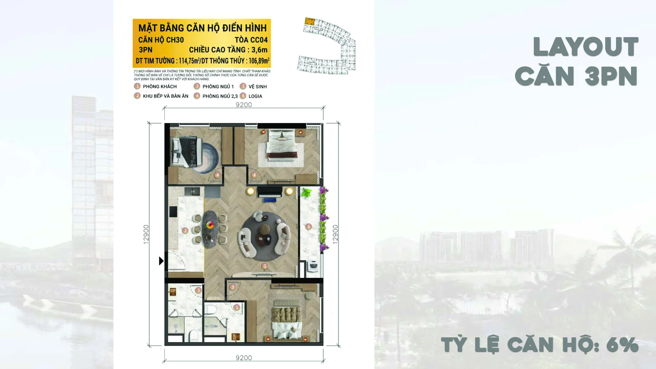 Mặt bằng LO TẦNG 4-12 & 17-21 (CC04)